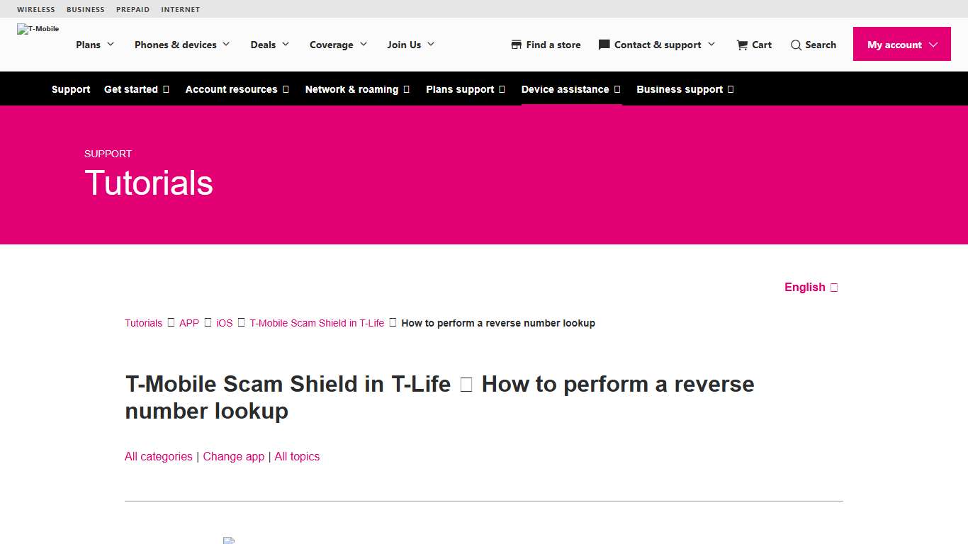 How to perform a reverse number lookup | T-Mobile Scam Shield in T-Life | iOS | T-Mobile Support